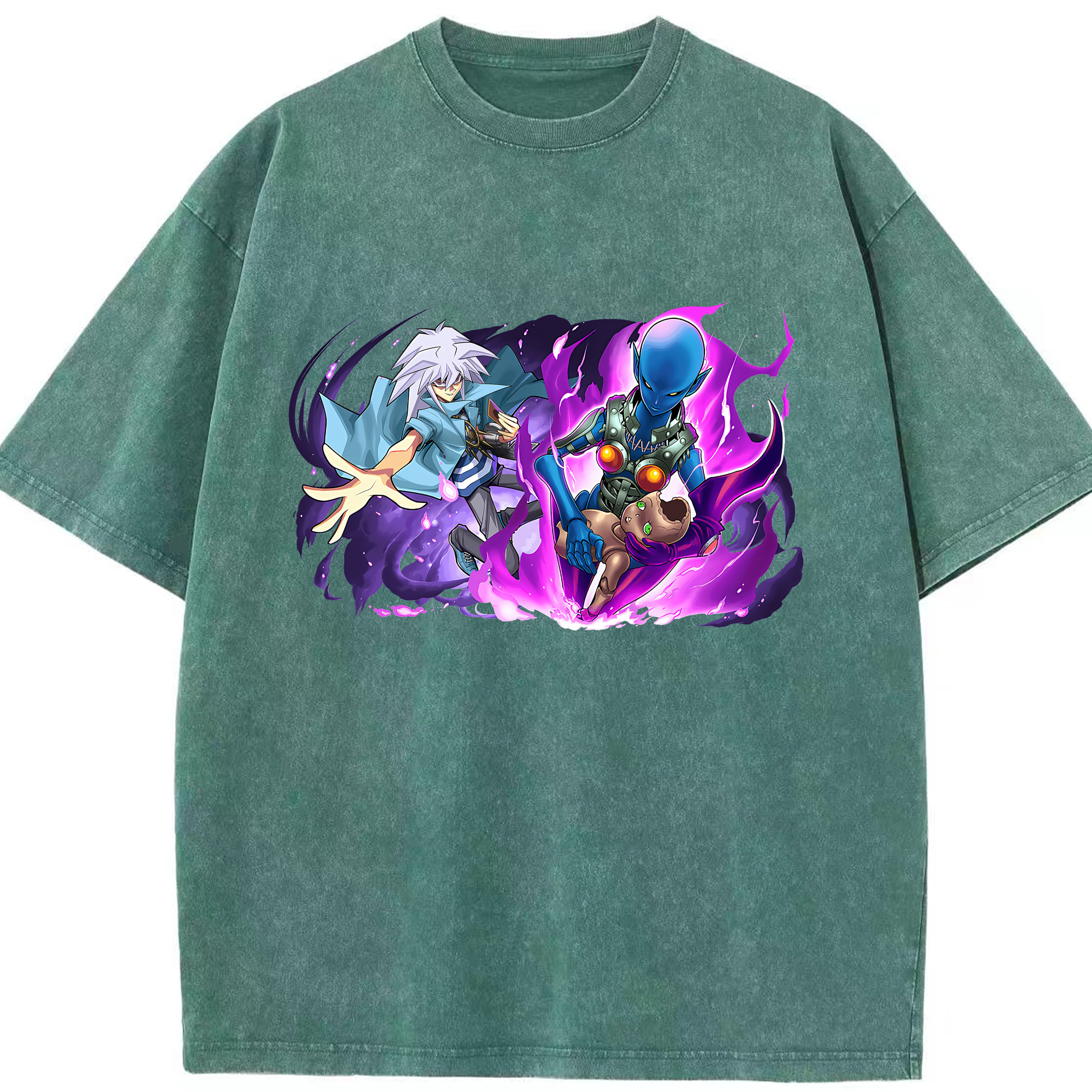 （画像用） 遊☆戯☆王 Yu-Gi-Oh! 綿100% ヴィンテージ風 半袖Tシャツ（フロントプリント）